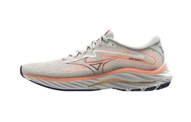 Dames hardloopschoenen Mizuno Wave Rider 27 Snow White/Nightshadow Blue/Coral Reef