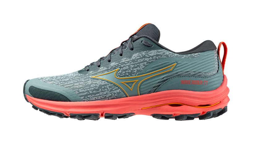 Dames hardloopschoenen Mizuno  Wave Rider Tt Lead/Carrot Curl/Nasturtium  UK 4