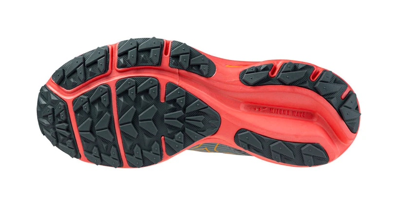 Dames hardloopschoenen Mizuno  Wave Rider Tt Lead/Carrot Curl/Nasturtium  UK 4