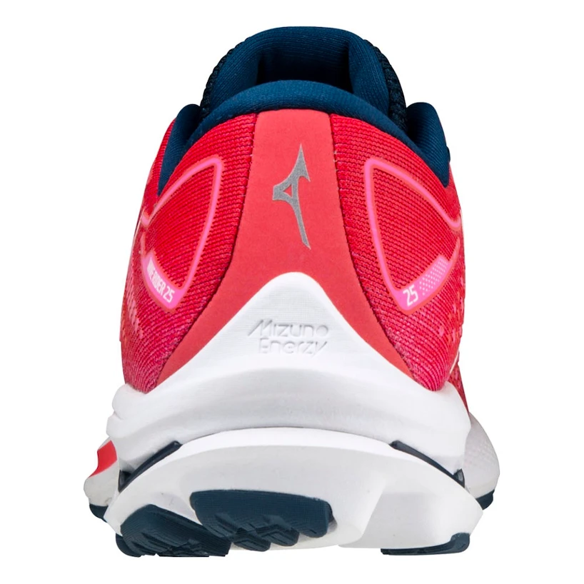 Dames hardloopschoenen Mizuno  Wave Rider Wave Rider 25 / Phlox Pink / White / Gibraltor Sea  UK 5