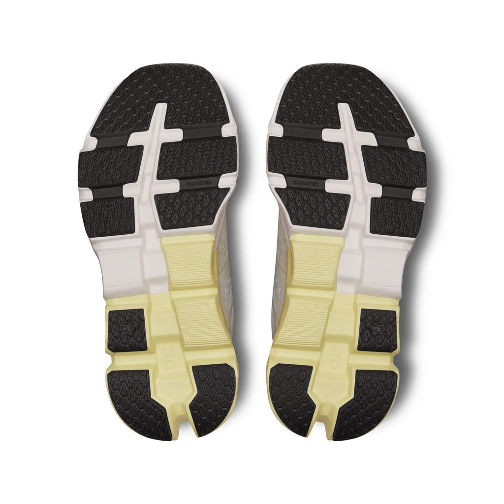 Dames hardloopschoenen On  Cloudflyer 5 Pearl/Hay