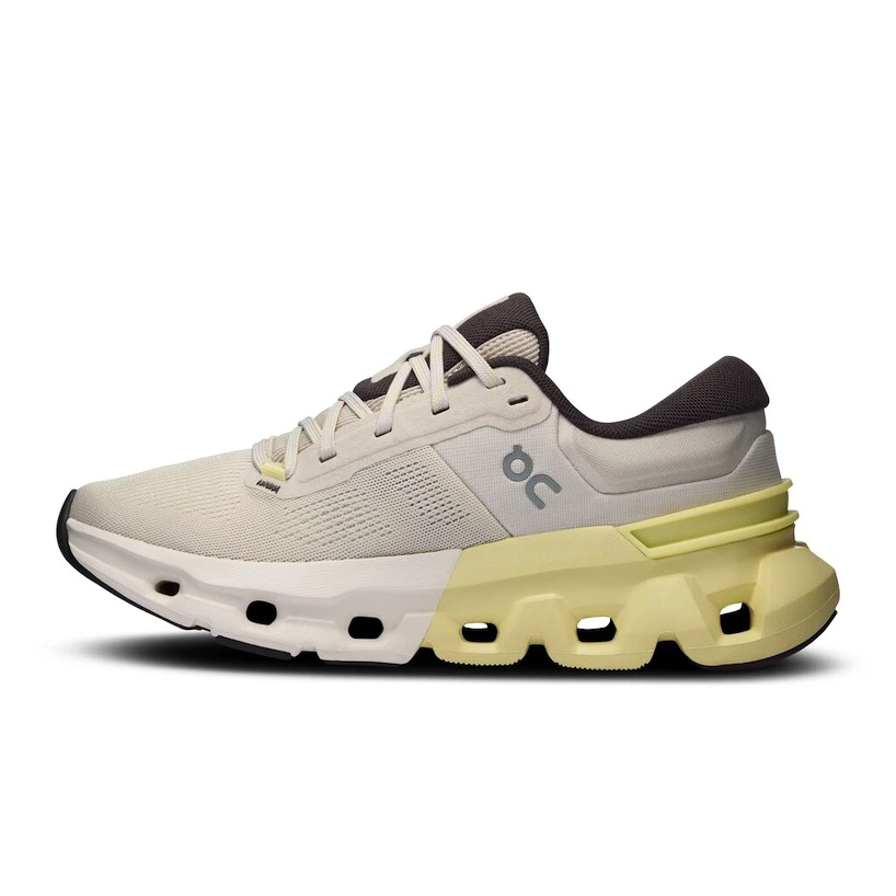 Dames hardloopschoenen On  Cloudflyer 5 Pearl/Hay