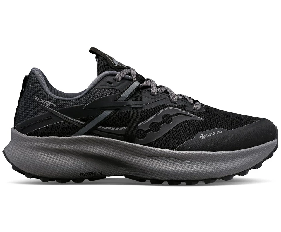 Dames hardloopschoenen Saucony  Ride 15 TR GTX Black/Charcoal