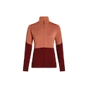 Dames hoodie Icebreaker Merino 400 RealFleece Descender LS Z Cedar Wood/Port/Cb S