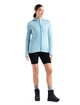 Dames hoodie Icebreaker  Quantum III LS Zip Haze/Azul