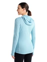 Dames hoodie Icebreaker  Quantum III LS Zip Haze/Azul