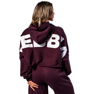 Dames hoodie Nebbia STRONG BEAUTY Oversized Hoodie OWN YOUR POWER 433 dark red