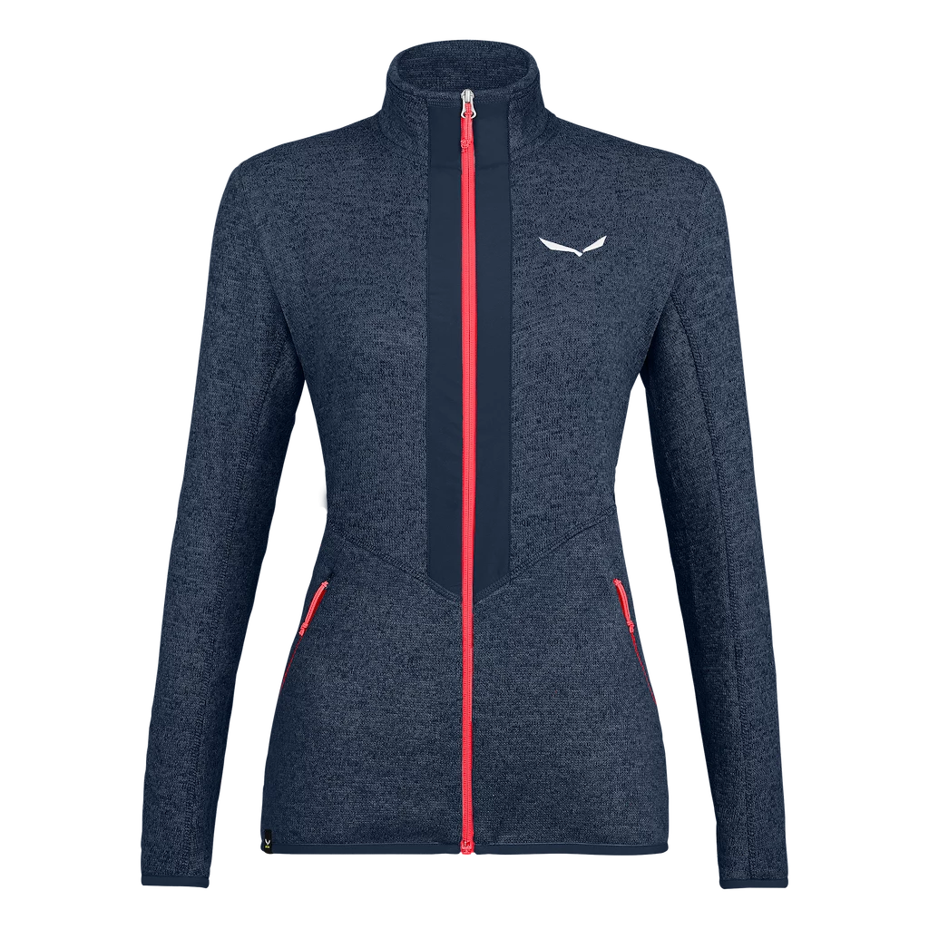 Dames hoodie Salewa  Rocca 2 PL W Fleece Navy Blazer Melange/6080 44