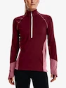 Dames hoodie Under Armour  ColdGear 1/2 Zip-RED M