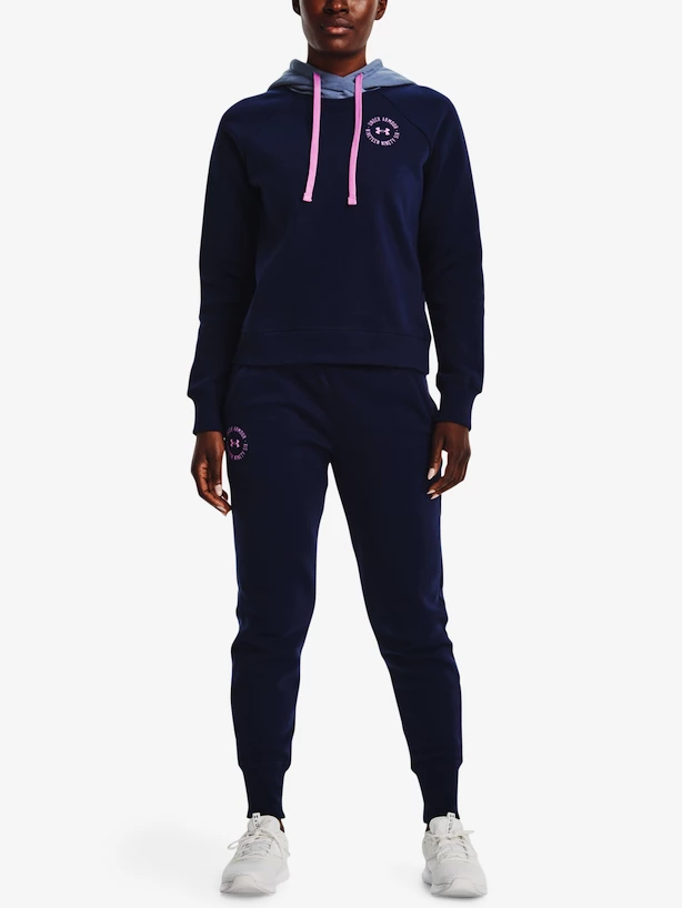 Dames hoodie Under Armour  Rival Fleece CB Hoodie-NVY