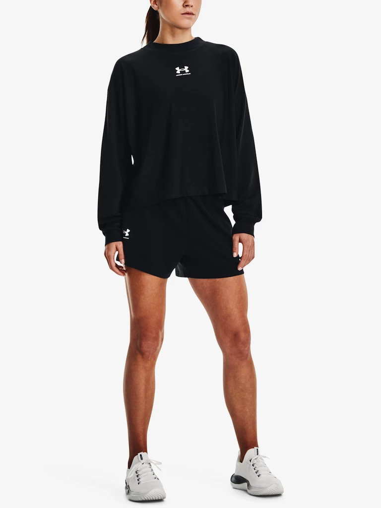 Dames hoodie Under Armour  Rival Terry Oversized Crw-BLK