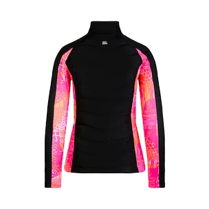 Dames jas BIDI BADU  Dania Tech Down Jacket Dark Grey/Pink
