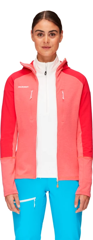 Dames jas Mammut  Eiswand Advanced ML Hooded Jacket Barberry/Azalea M