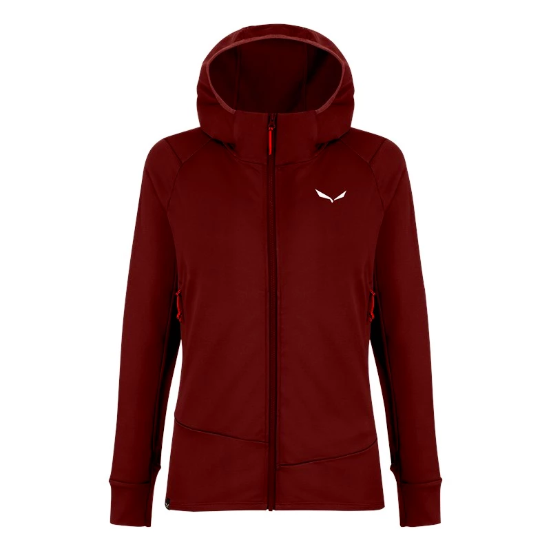 Dames jas Salewa  Puez polarlite hooded Syrah