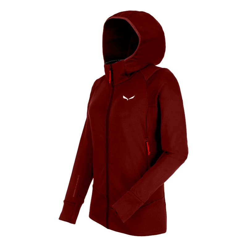 Dames jas Salewa  Puez polarlite hooded Syrah