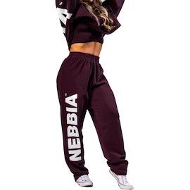 Dames joggingbroek Nebbia STRONG BEAUTY Loose-Fit Baggy Pants BOYFRIEND STYLE 432 dark red