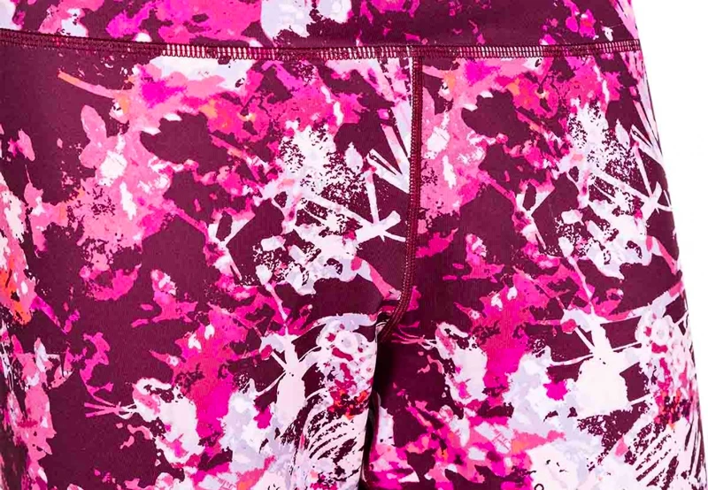 Dames legging Endurance  Q Luca Printed Long Tights Pink 50