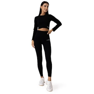 Dames legging GymBeam  FLO Ribbed Leggings Black XL