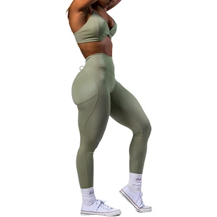 Dames legging Nebbia STRONG BEAUTY V-Cut Lace-Up Sculpting Leggings OWN YOUR POWER 426 light green