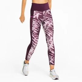 Dames legging Puma Run 5K Graphic High Waist 7/8 Tight Grape Wine