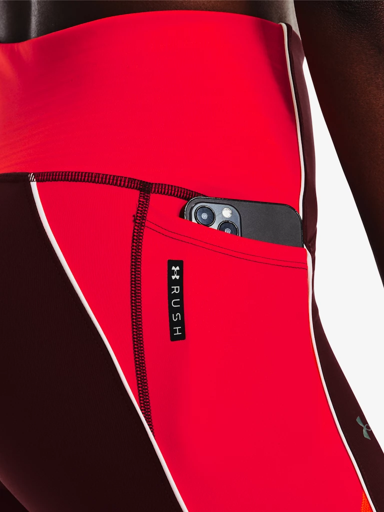 Dames legging Under Armour  Rush Ankle Leg 6M Nov-RED