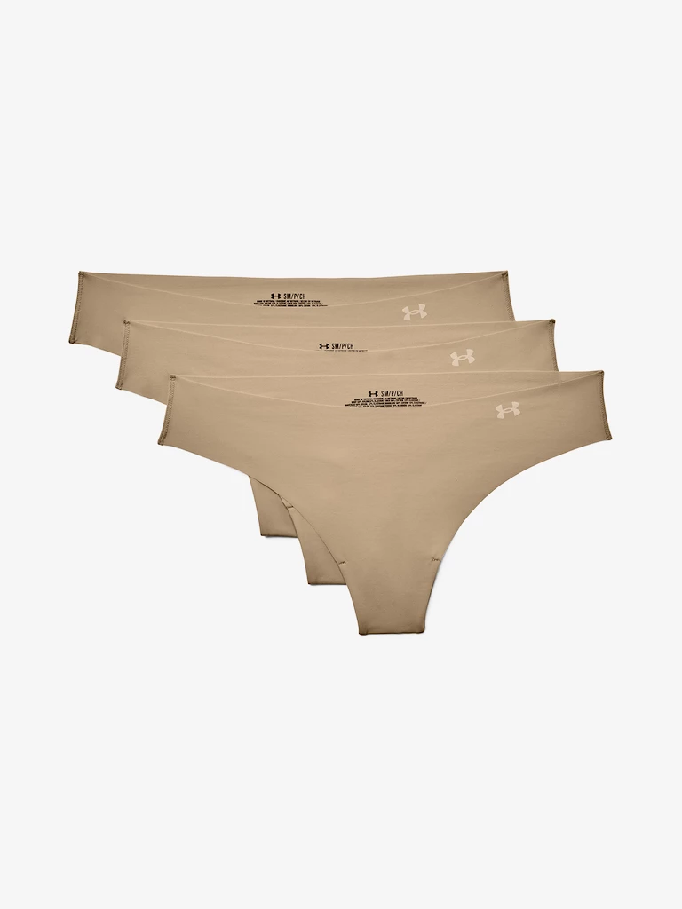 Dames string Under Armour  PS Thong 3Pack Brown