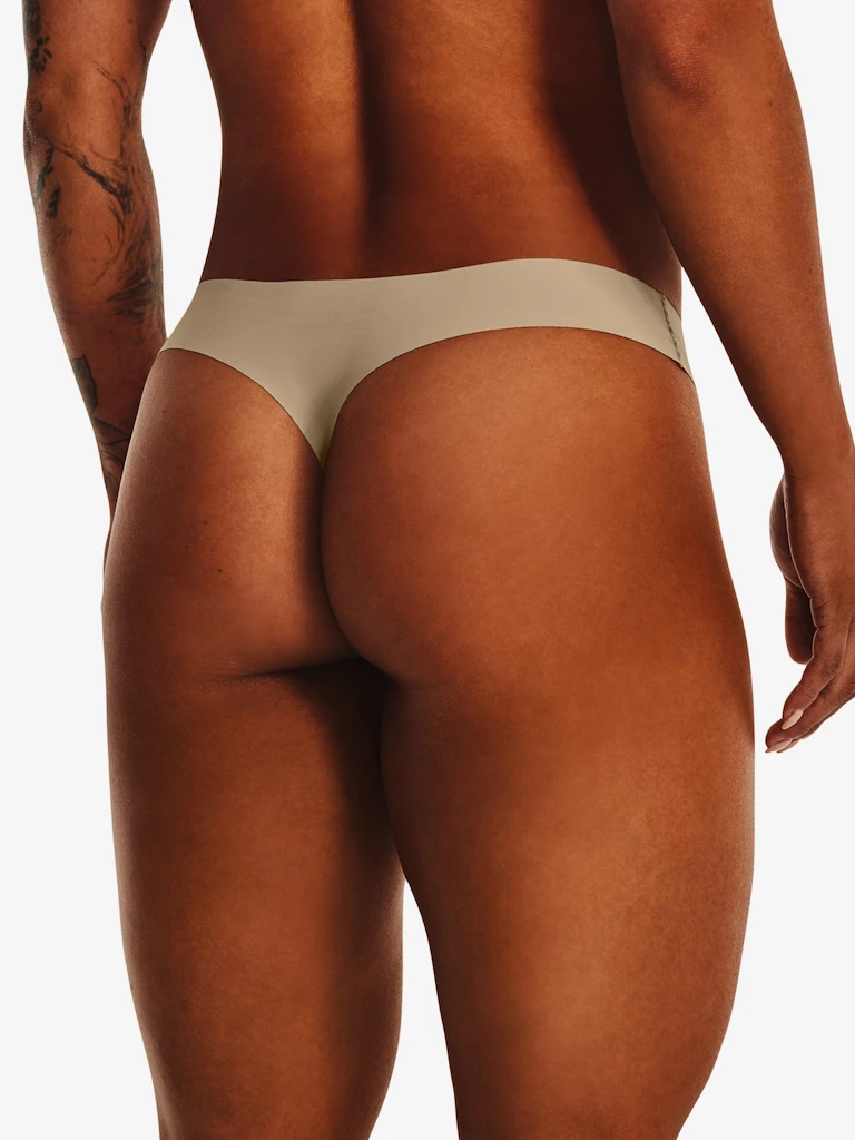 Dames string Under Armour  PS Thong 3Pack Brown
