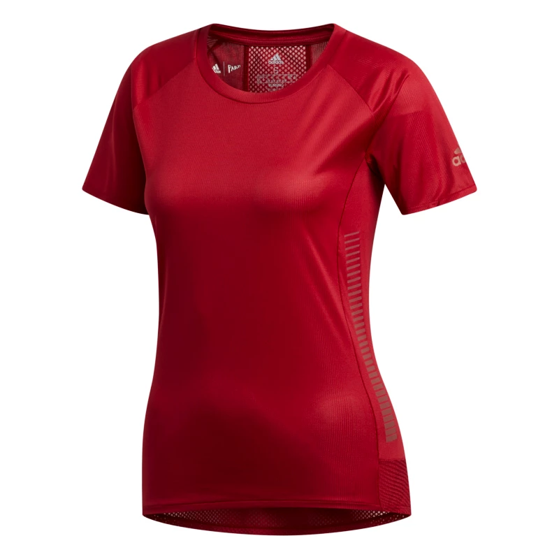 Dames T-shirt adidas  25/7 Tee red XS