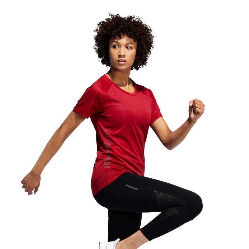Dames T-shirt adidas  25/7 Tee red XS