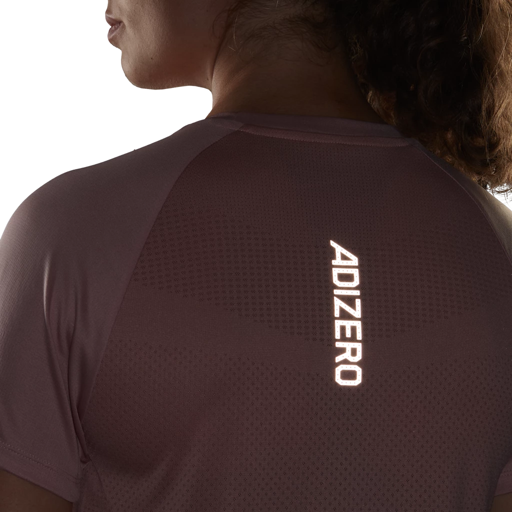 Dames T-shirt adidas  Adizero Tee Wonder Mauve
