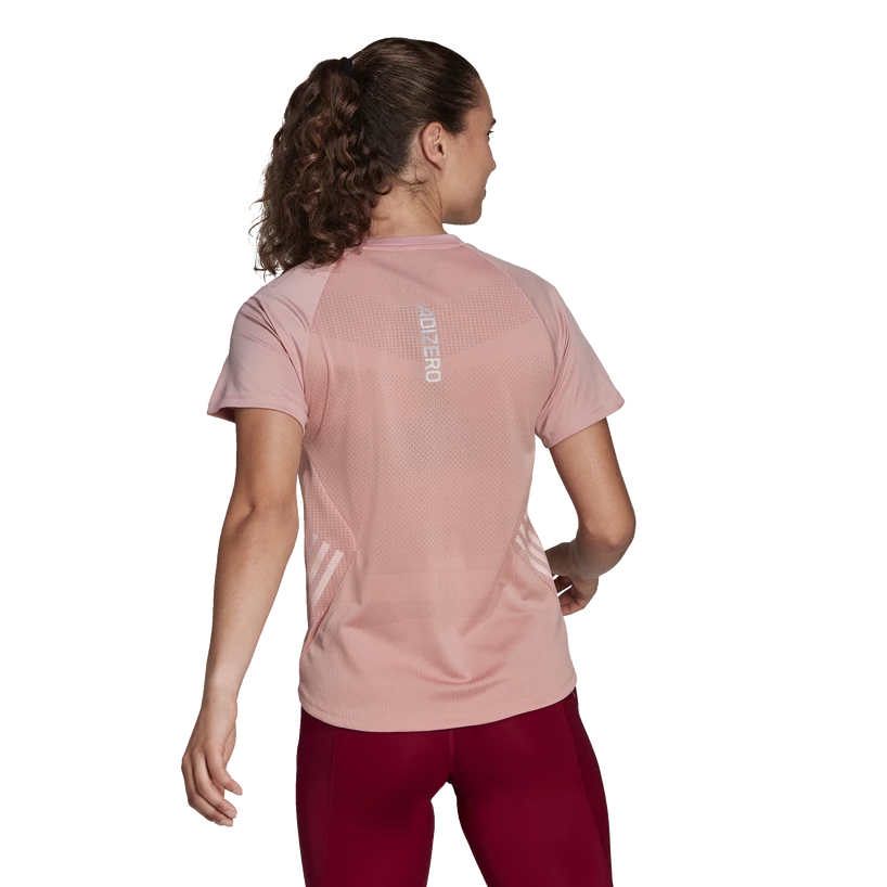 Dames T-shirt adidas  Adizero Tee Wonder Mauve