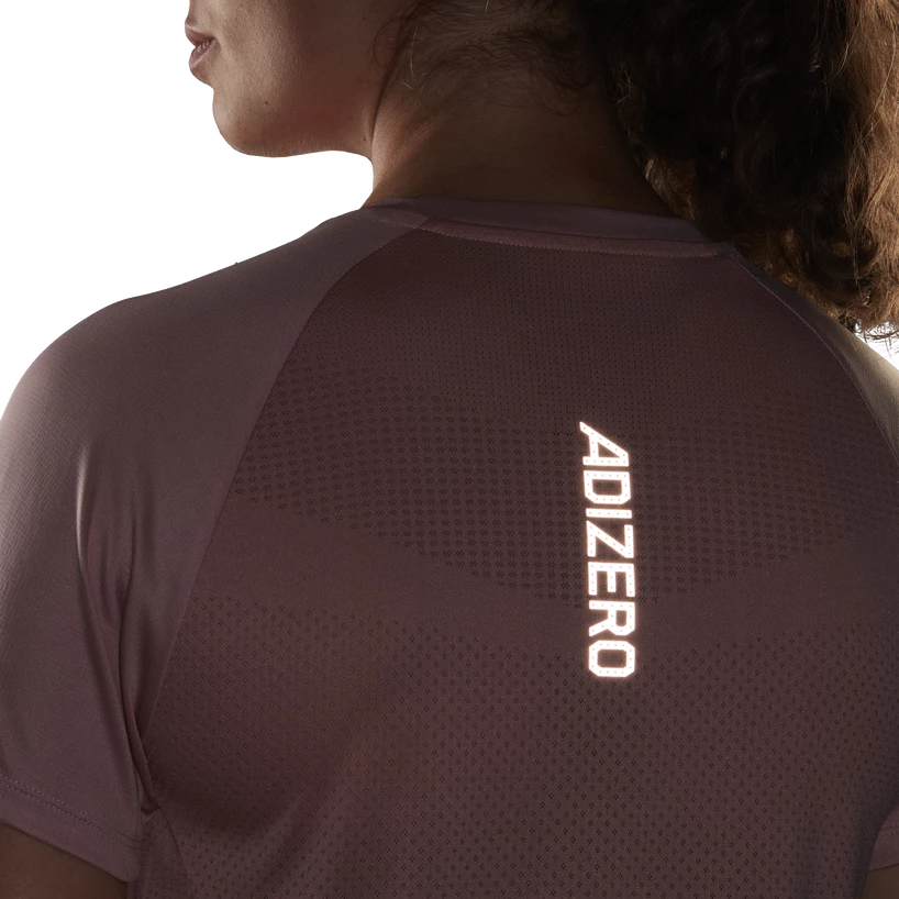 Dames T-shirt adidas  Adizero Tee Wonder Mauve