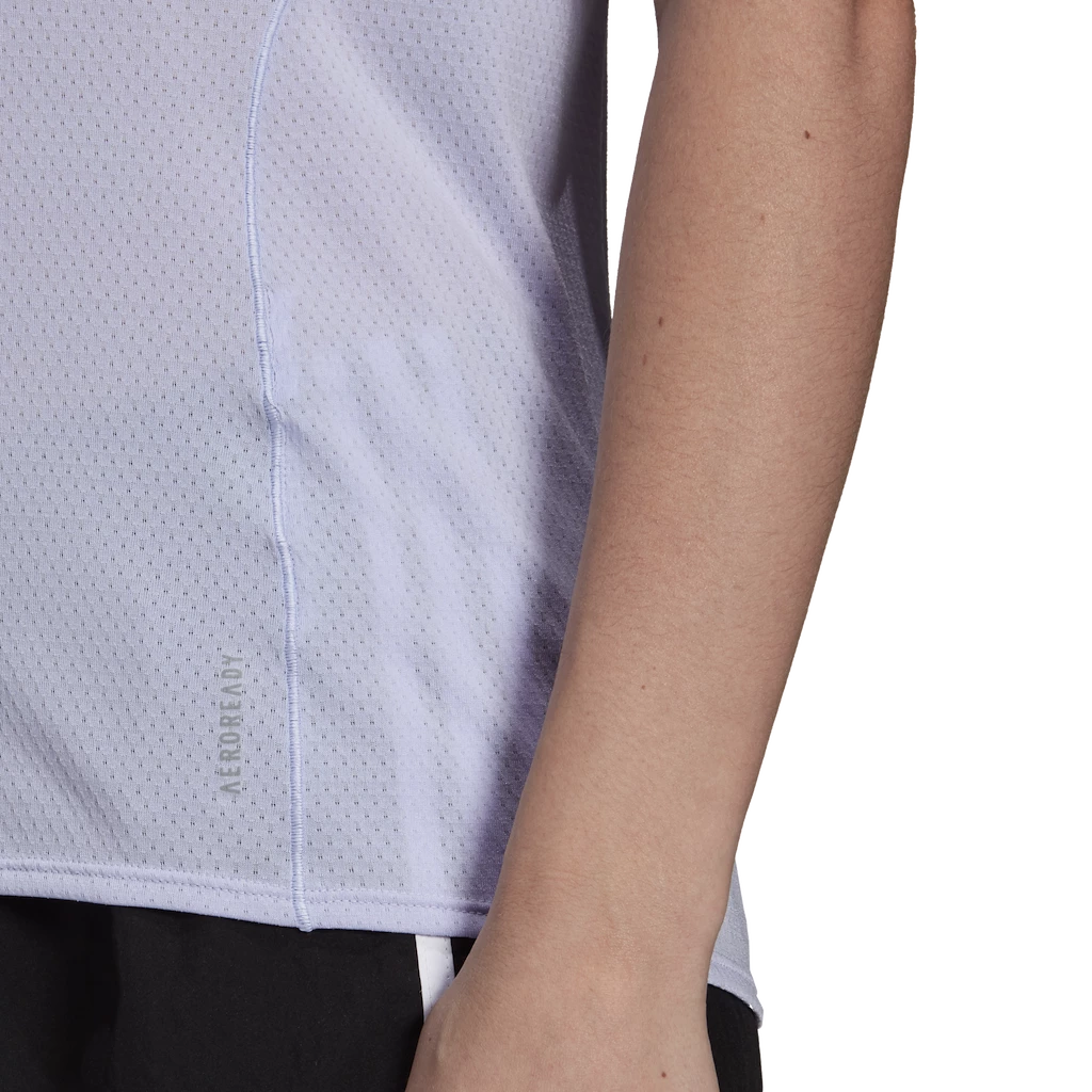 Dames T-shirt adidas  Runner Tee Violet Tone