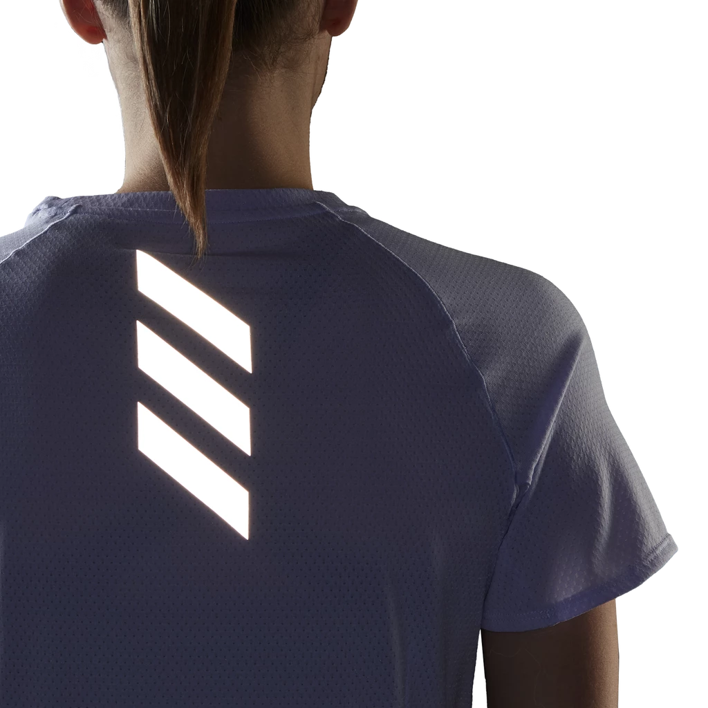Dames T-shirt adidas  Runner Tee Violet Tone