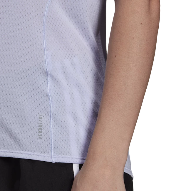 Dames T-shirt adidas  Runner Tee Violet Tone L