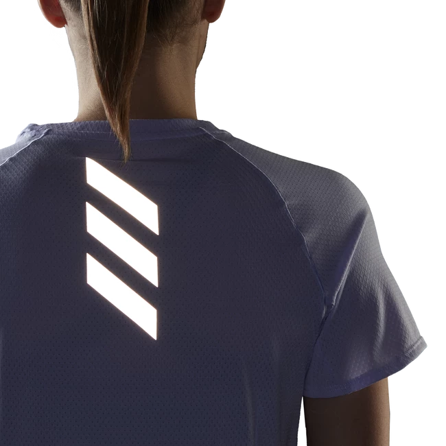 Dames T-shirt adidas  Runner Tee Violet Tone L