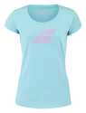 Dames T-shirt Babolat Exercise Flag Tee Women Angel Blue