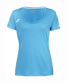 Dames T-shirt Babolat Play Cap Sleeve Top Women Cyan Blue