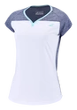 Dames T-shirt Babolat  Play Cap Sleeve Top Women White/Blue