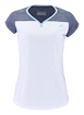 Dames T-shirt Babolat Play Cap Sleeve Top Women White/Blue M