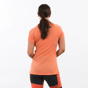 Dames T-shirt Bergans  Floyen Wool Tee Orange