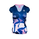 Dames T-shirt BIDI BADU  Bella 2.0 Tech V-Neck Tee Dark Blue/Rose