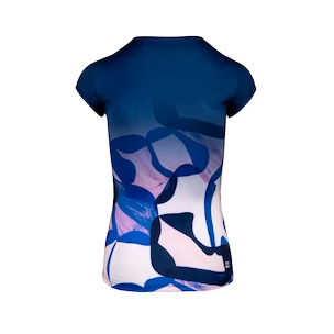 Dames T-shirt BIDI BADU  Bella 2.0 Tech V-Neck Tee Dark Blue/Rose