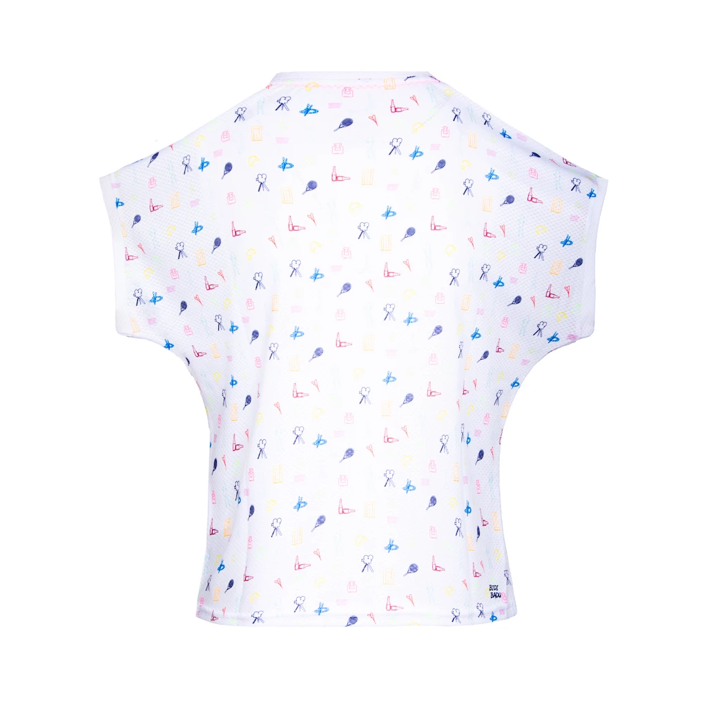 Dames T-shirt BIDI BADU  Majira Tech Tee White, Mixed