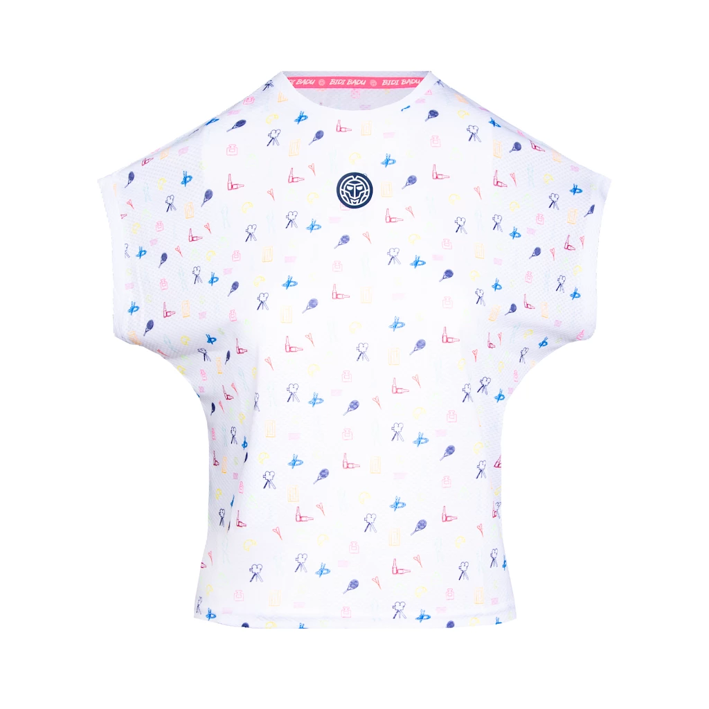 Dames T-shirt BIDI BADU  Majira Tech Tee White, Mixed M