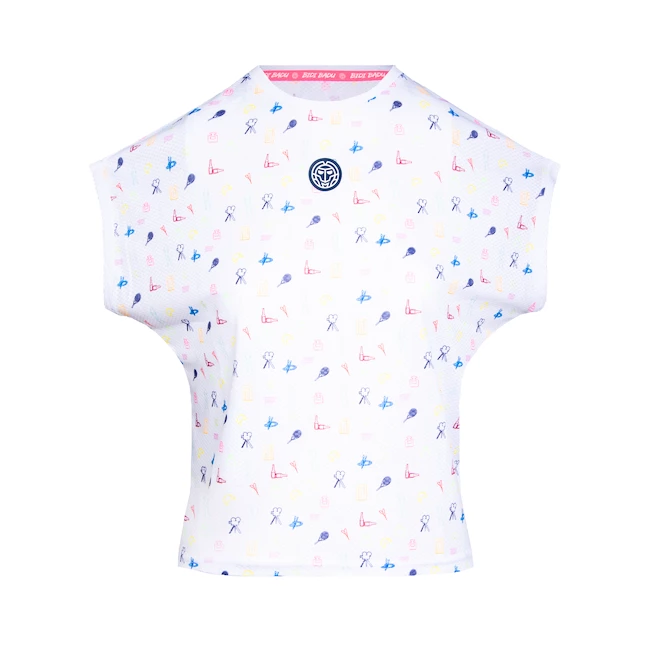 Dames T-shirt BIDI BADU  Majira Tech Tee White, Mixed M