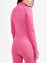 Dames T-shirt Craft Core Dry Active Comfort Zip Pink