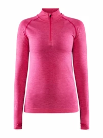 Dames T-shirt Craft Core Dry Active Comfort Zip Pink