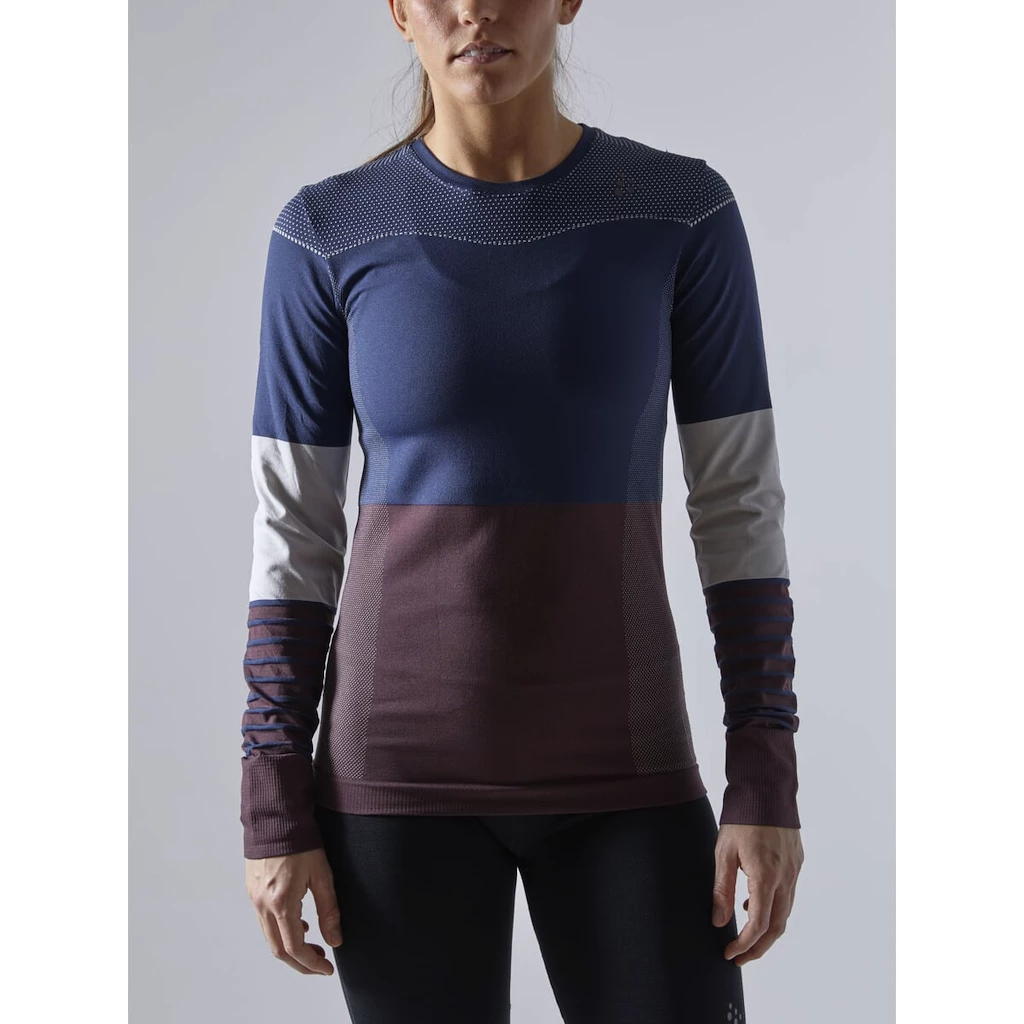 Dames T-shirt Craft  Fuseknit Comfort Blocked LS