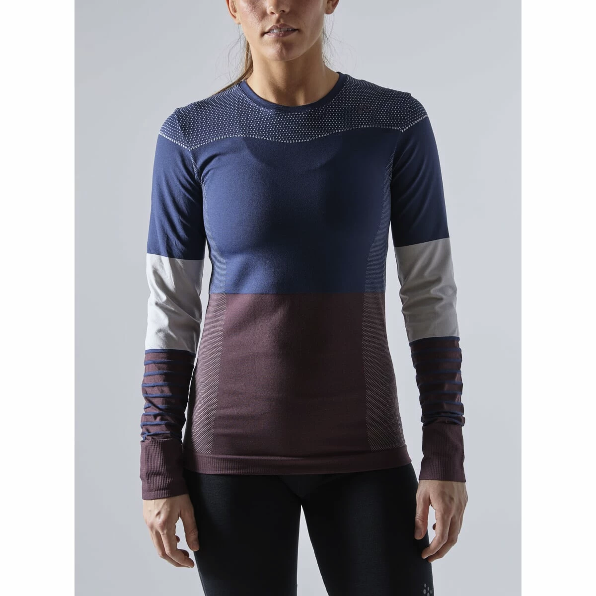 Dames T-shirt Craft  Fuseknit Comfort Blocked LS